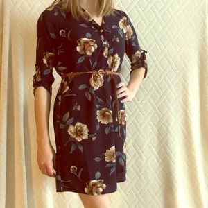 Blue floral dress